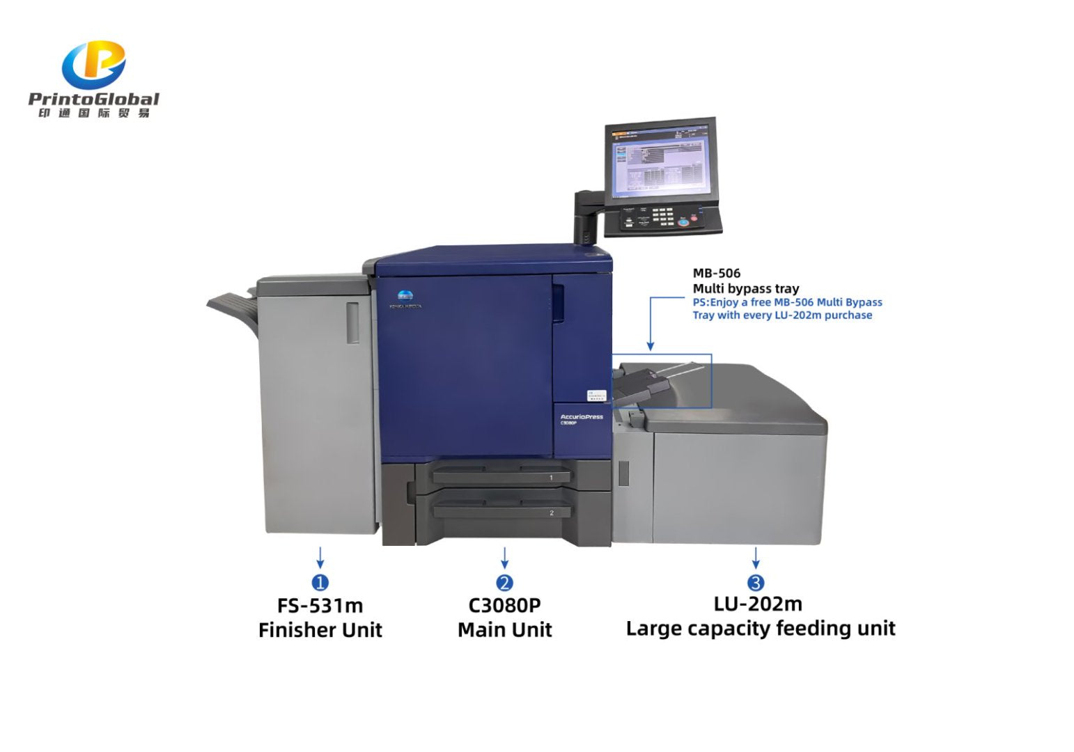 Konica Minolta bizhub PRESS C3070 / C3080 Color Digital Printer