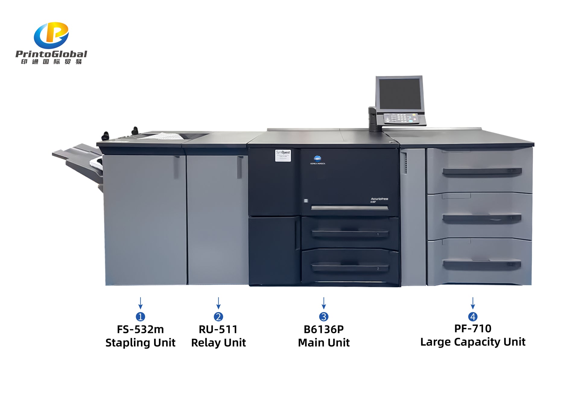 Konica Minolta bizhub PRESS B6136 Black and White Production Printer