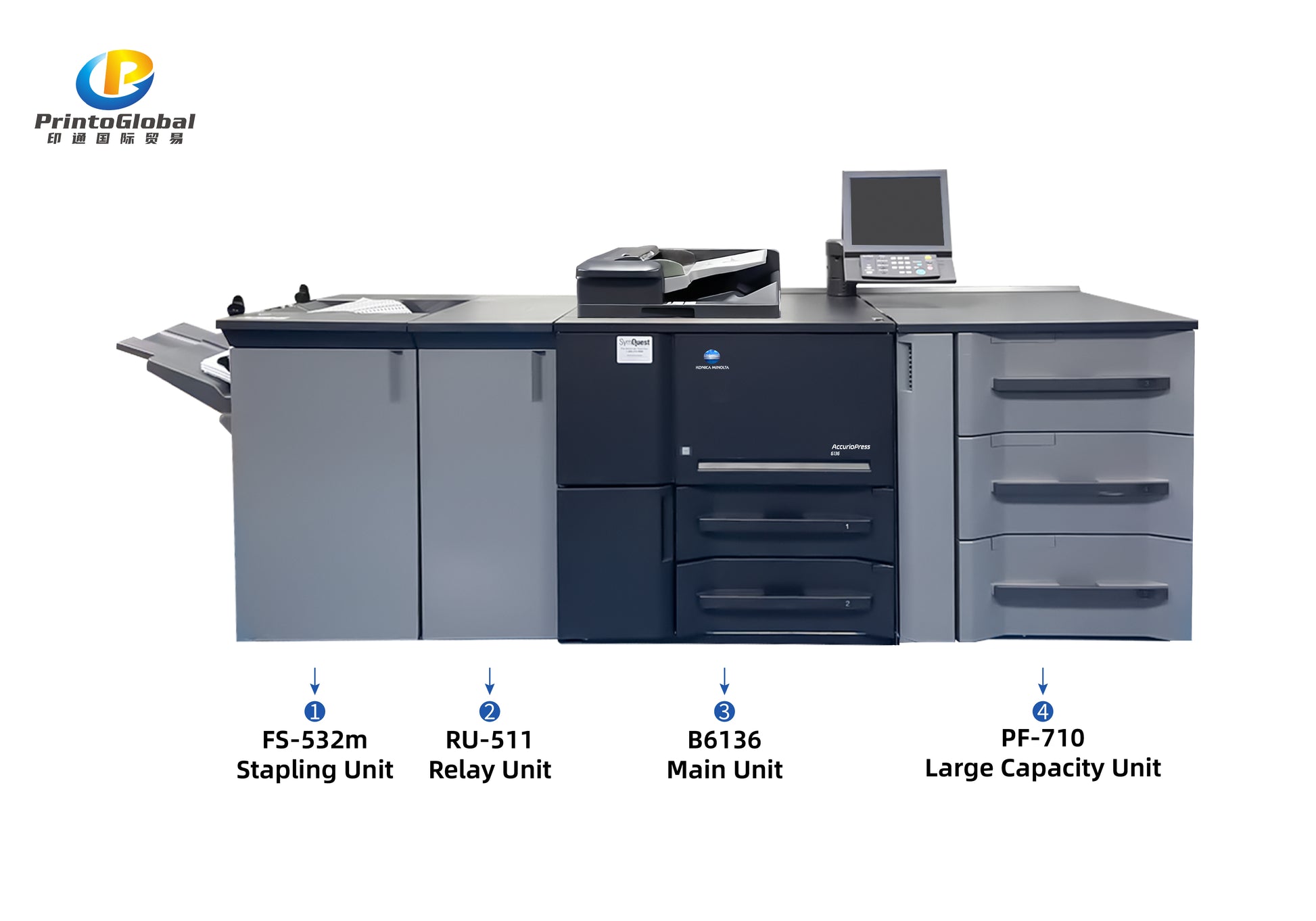 Konica Minolta bizhub PRESS B6136 Black and White Production Printer