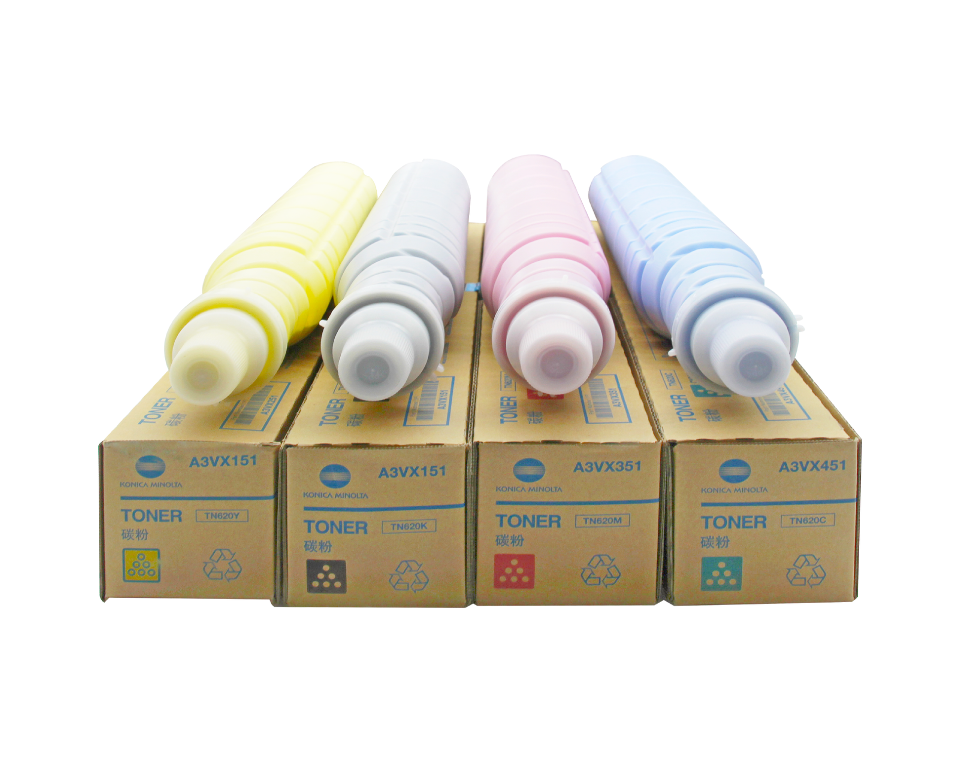 TN620 APAC Original Color Toner Set K/C/M/Y A3VX151-451-351-251