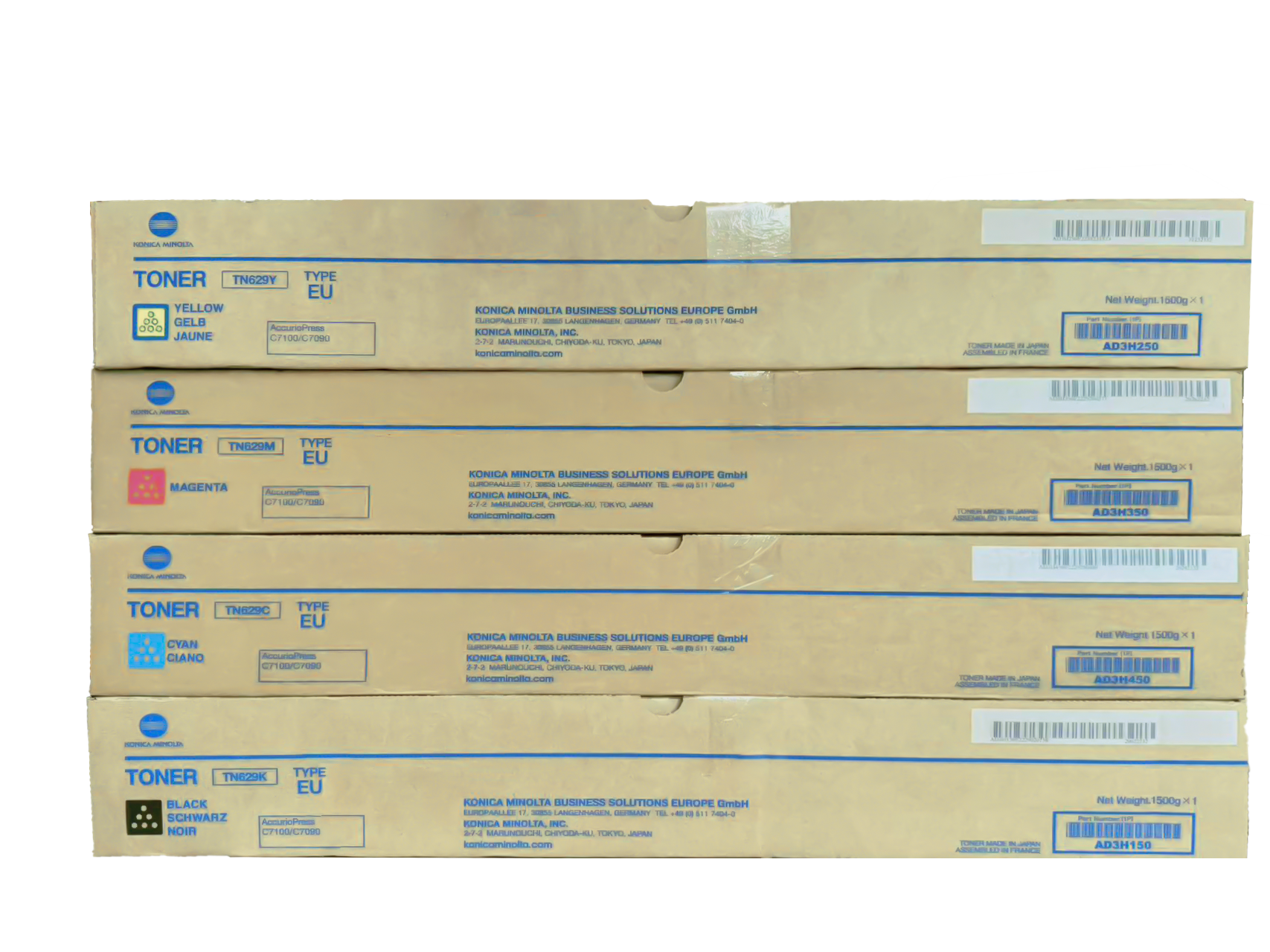 Konica Minolta TN629 EU Original Black Toner Cartridge for AccurioPress C7090 / C7100 AD3H150